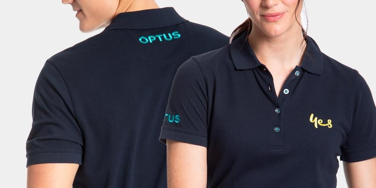optus embroidered uniforms